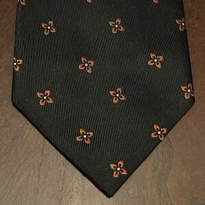 Luciano Versi Green Orange 100% Silk Men’s Neck Tie